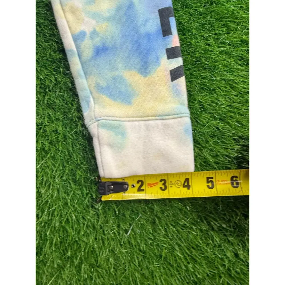 Hollister Tie Dye Winter Hoodie Unisex S Blue Pink Yellow Pullover Seagull Logo